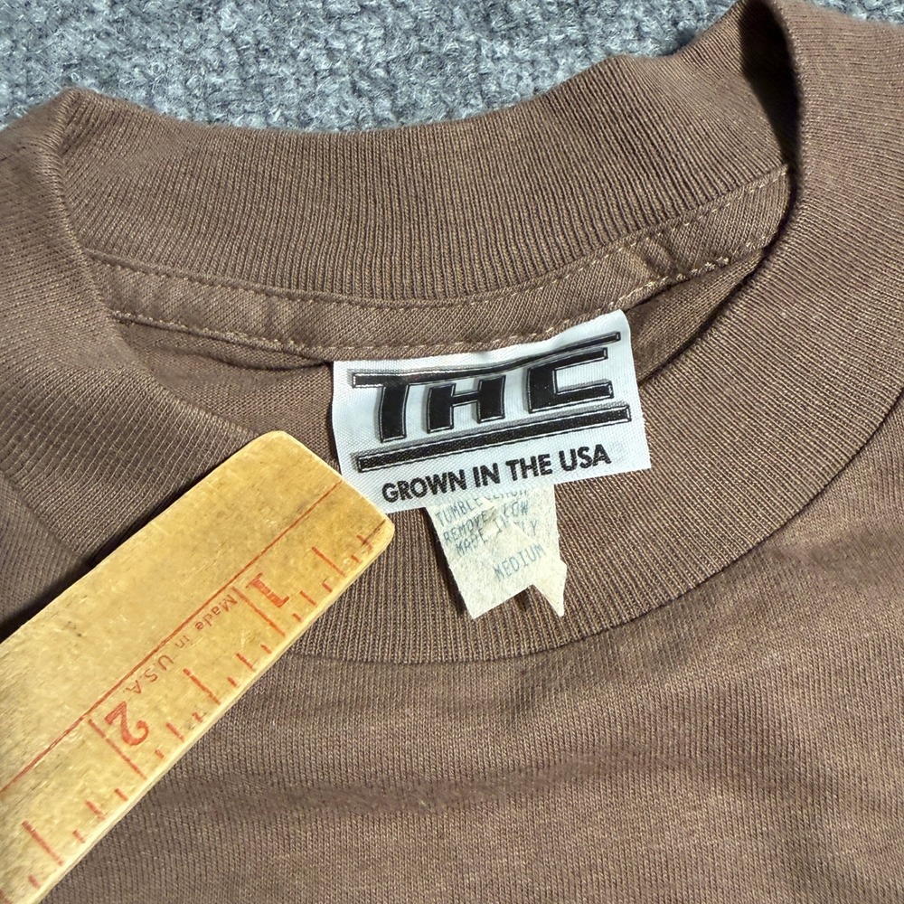 Vintage 90s THC Totally Hip Clothing Alien Mushroom Bong Brown T-Shirt Medium - Picture 4 of 7